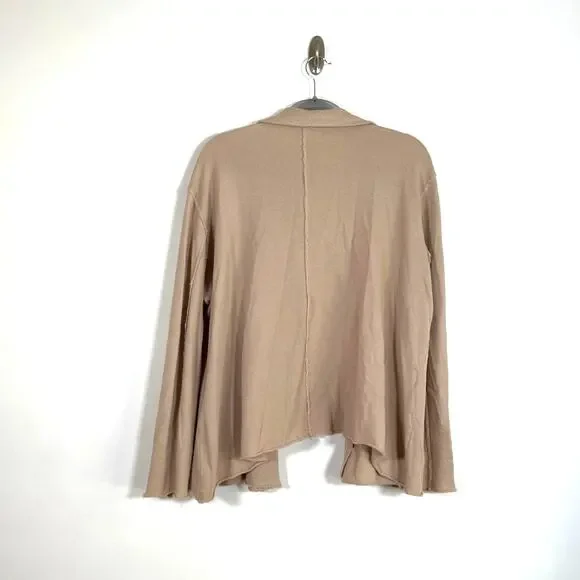 Eileen Fisher Organic Cotton Open Front Oversized Blazer Cardigan Size Medium - Picture 2 of 6